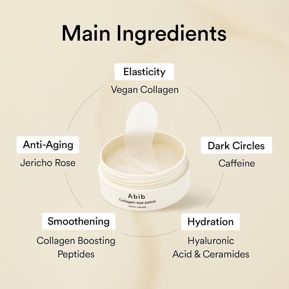 Abib Collagen Eye Patch Jericho Rose Jelly Patches, 60