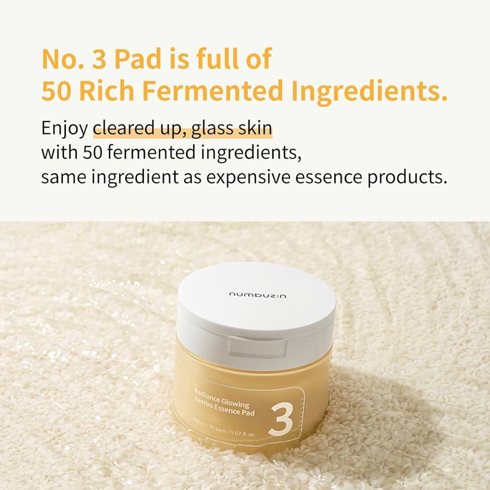 numbuzin No.3 Radiance Glowing Jumbo Essence Pad