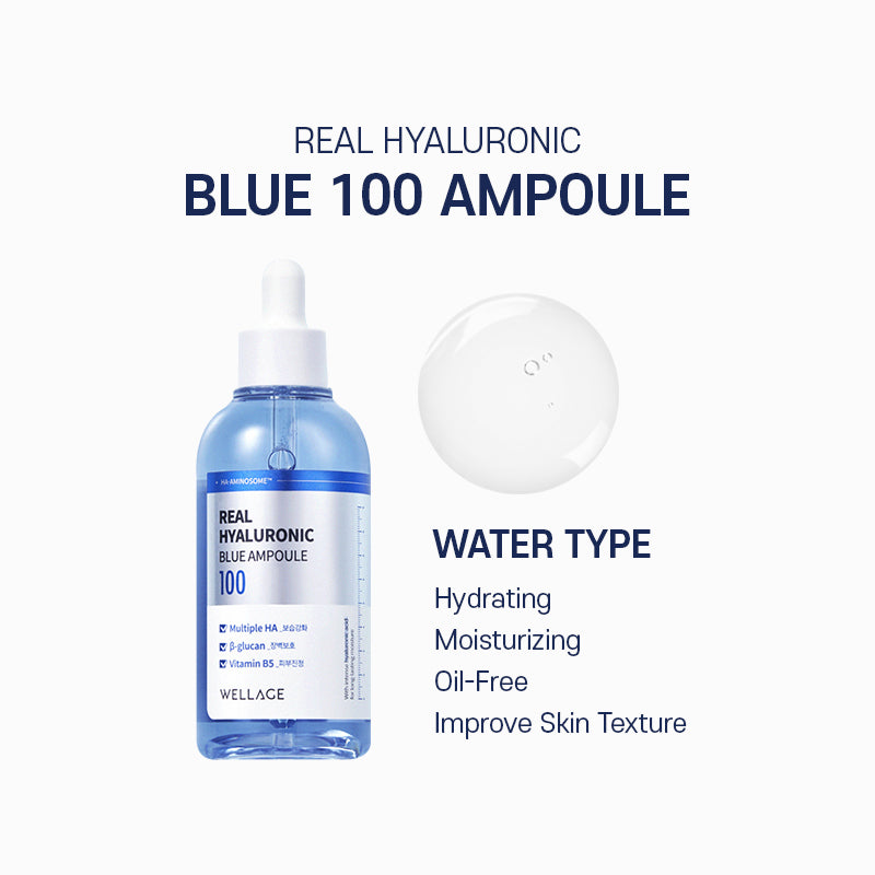 WELLAGE Real Hyaluronic Blue 100 Ampoule