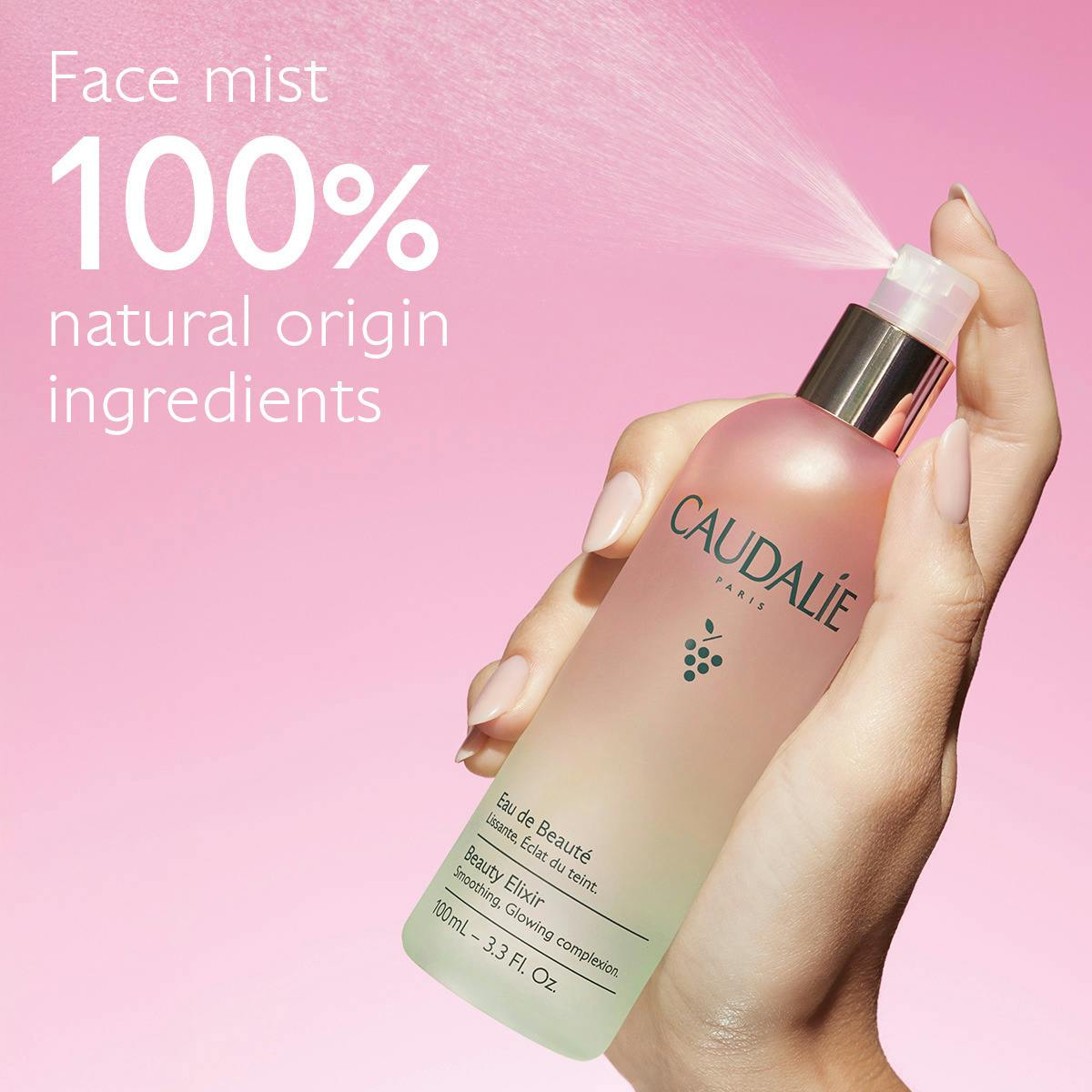 Caudalie Beauty Elixir Prep, Set Makeup, Glow Face Mist