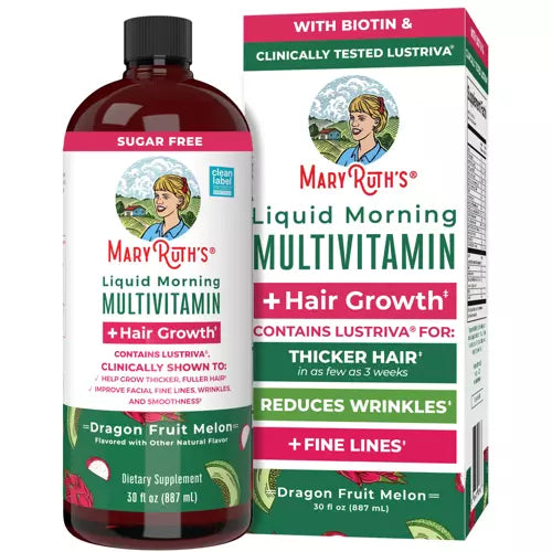 Mary Ruth’s Organics Liquid Multivitamin + Hair Growth (Dragon Fruit Melon)