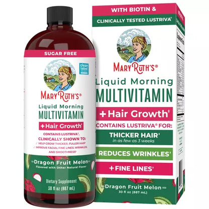 Mary Ruth’s Organics Liquid Multivitamin + Hair Growth (Dragon Fruit Melon)