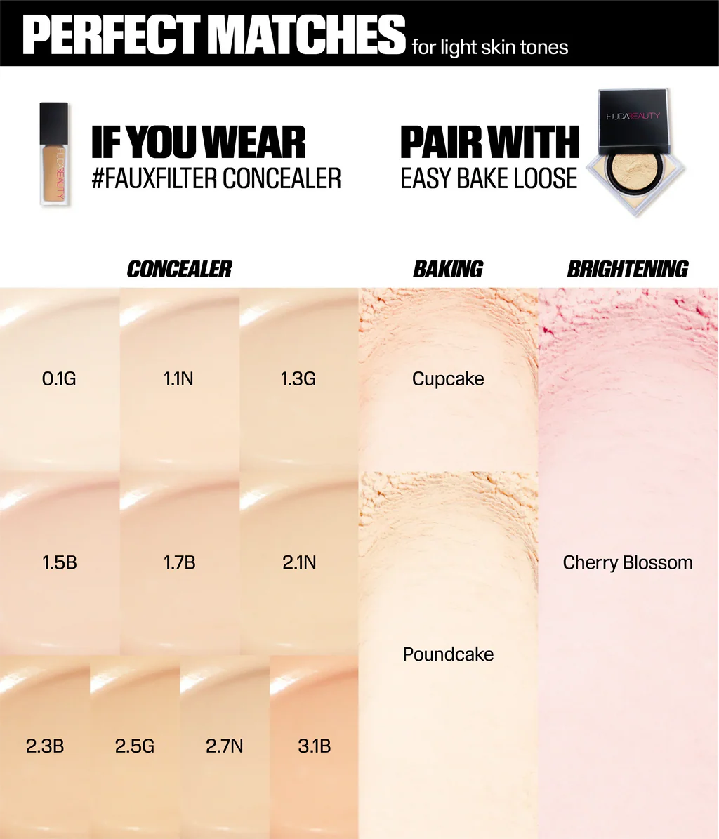 Huda Beauty Easy Bake Fragrance Free Loose Baking and Setting Powder